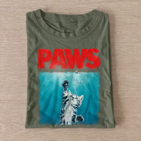 Paws underwater cat attack t shirt olive20underwater cat attack.webp