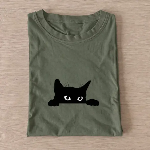 Peekaboo cat t shirt olive20peekaboo cat.webp