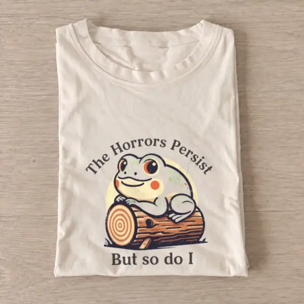 Persistent log frog t shirt sand20persistent log frog.webp