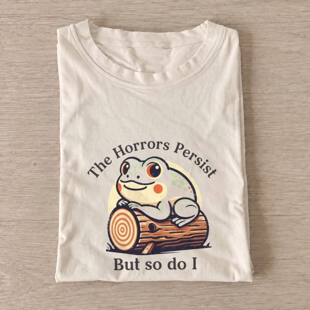 Persistent log frog t shirt sand20persistent log frog.webp