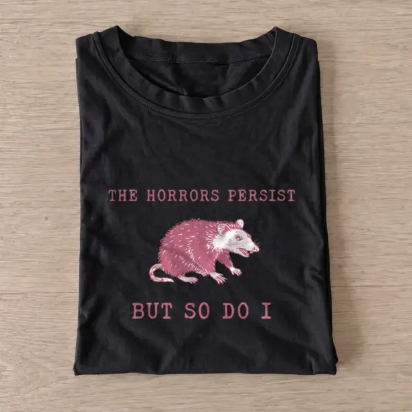 Persistent pink opossum t shirt black20persistent pink opossum.webp