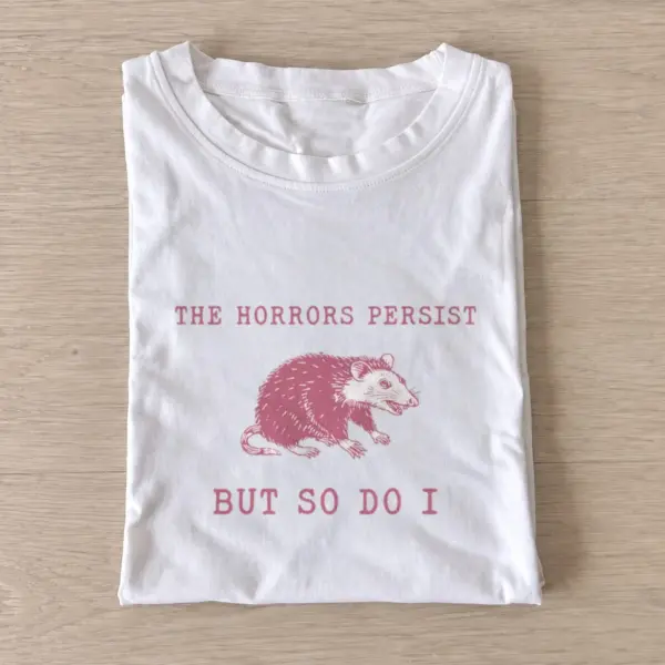 Persistent pink opossum t shirt white20persistent pink opossum.webp