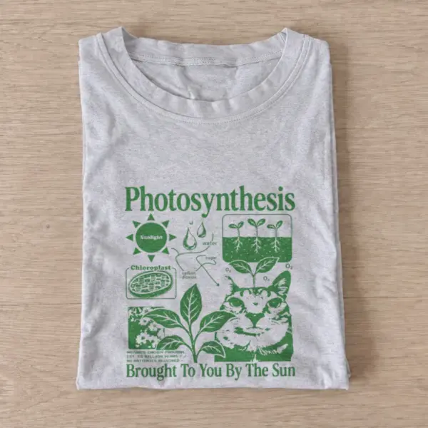 Photosynthesis cat t shirt gray20photosynthesis cat.webp