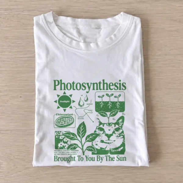 Photosynthesis cat t shirt white20photosynthesis cat.webp