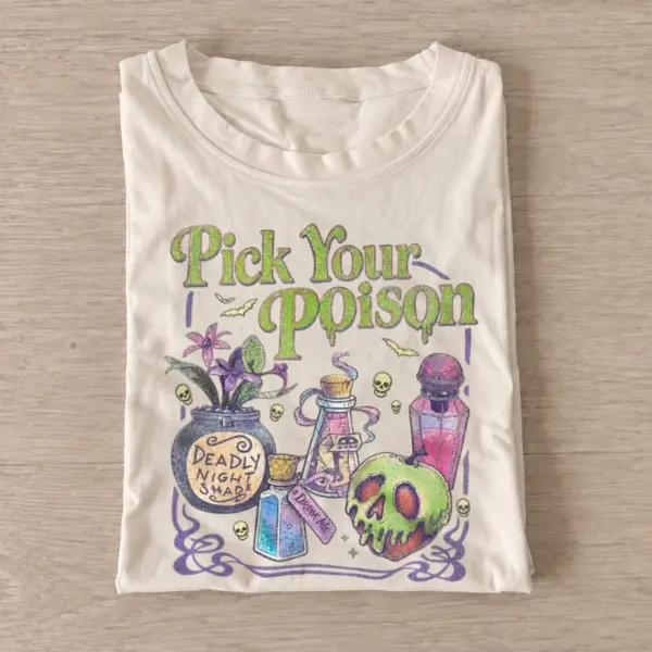 Pick your poison halloween t shirt sand20pick your poison.webp