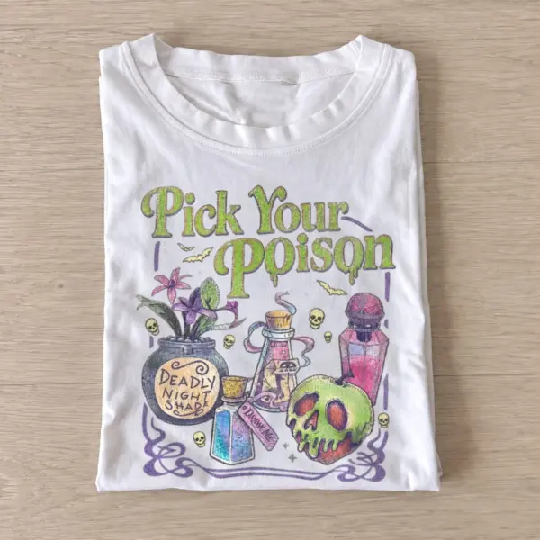 Pick your poison halloween t shirt white20pick your poison.webp