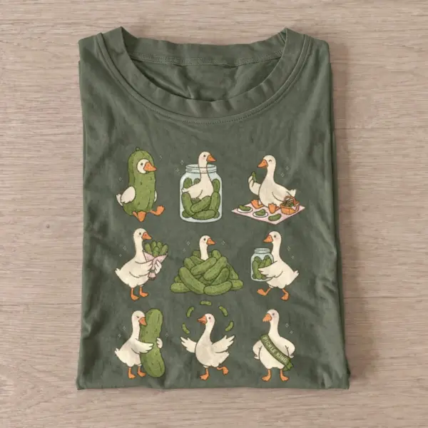 Pickle geese graphic t shirt olive20pickle geese.webp
