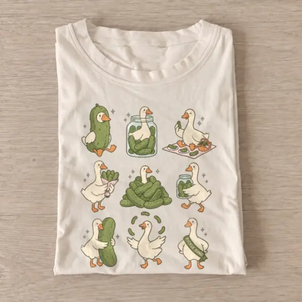 Pickle geese graphic t shirt sand20pickle geese.webp