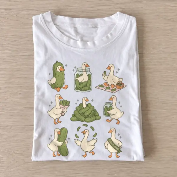 Pickle geese graphic t shirt white20pickle geese.webp