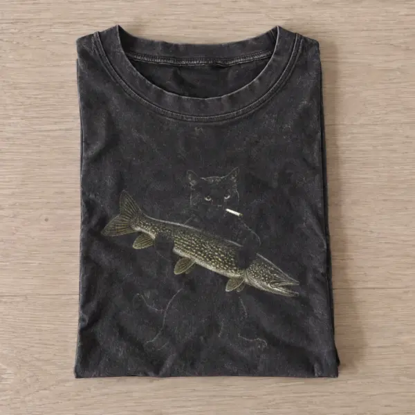 Pike Bandit Vintage Fishing T-Shirt — graphic design