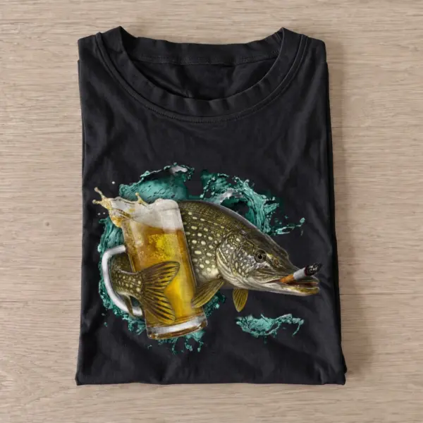 Pike Cold Catch Fishing T-Shirt — graphic design