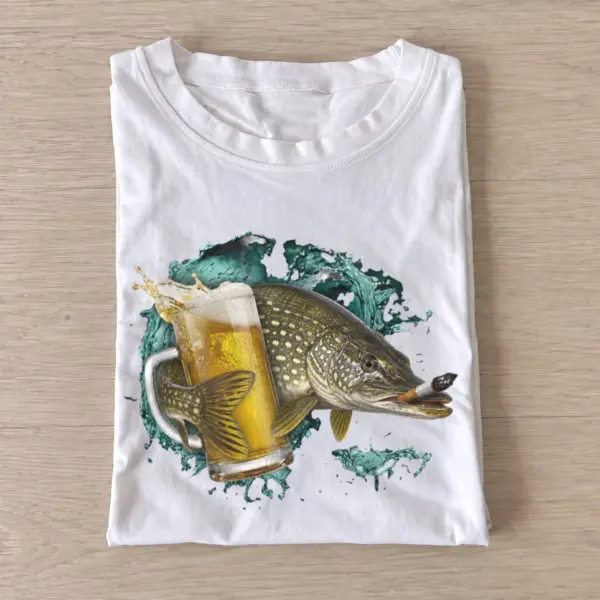 Pike cold catch t shirt white pike cold catch