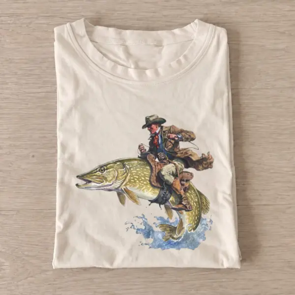 Pike Rider Fishing T-Shirt — graphic design