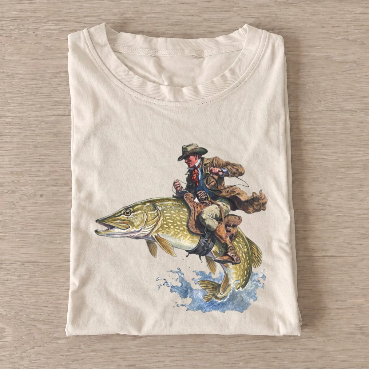 Pike Rider Fishing T-Shirt — graphic design