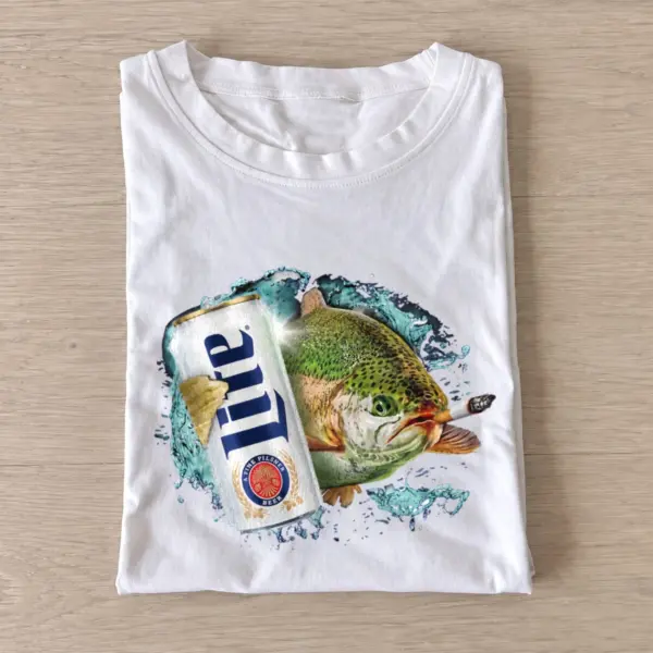 Pilsner Trout Fishing T-Shirt — graphic design