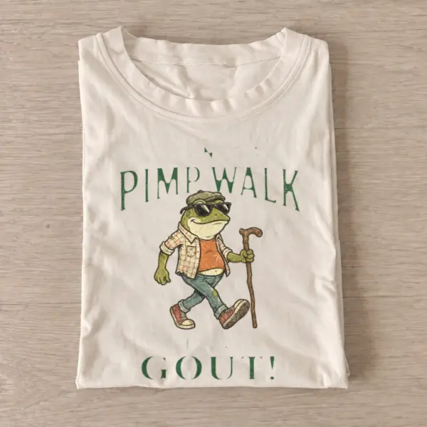 Pimp walk gout frog t shirt sand20gout strut frog.webp