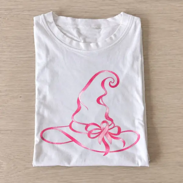 Pink bow witch hat t shirt white20pink bow witch hat.webp