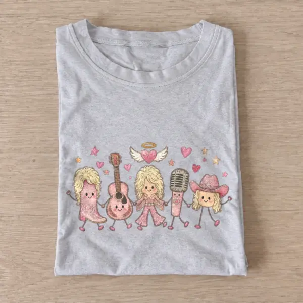 Pink country music icons t shirt gray20pink country music icons.webp