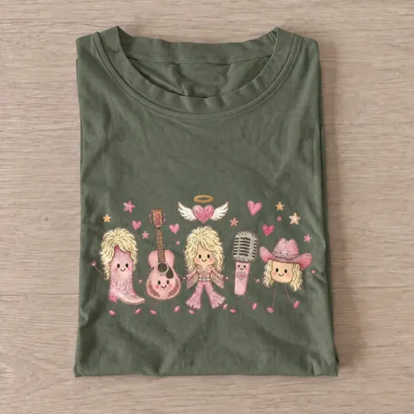 Pink country music icons t shirt olive20pink country music icons.webp
