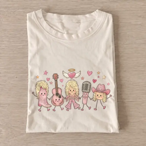Pink country music icons t shirt sand20pink country music icons.webp