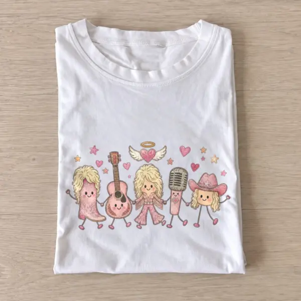 Pink country music icons t shirt white20pink country music icons.webp