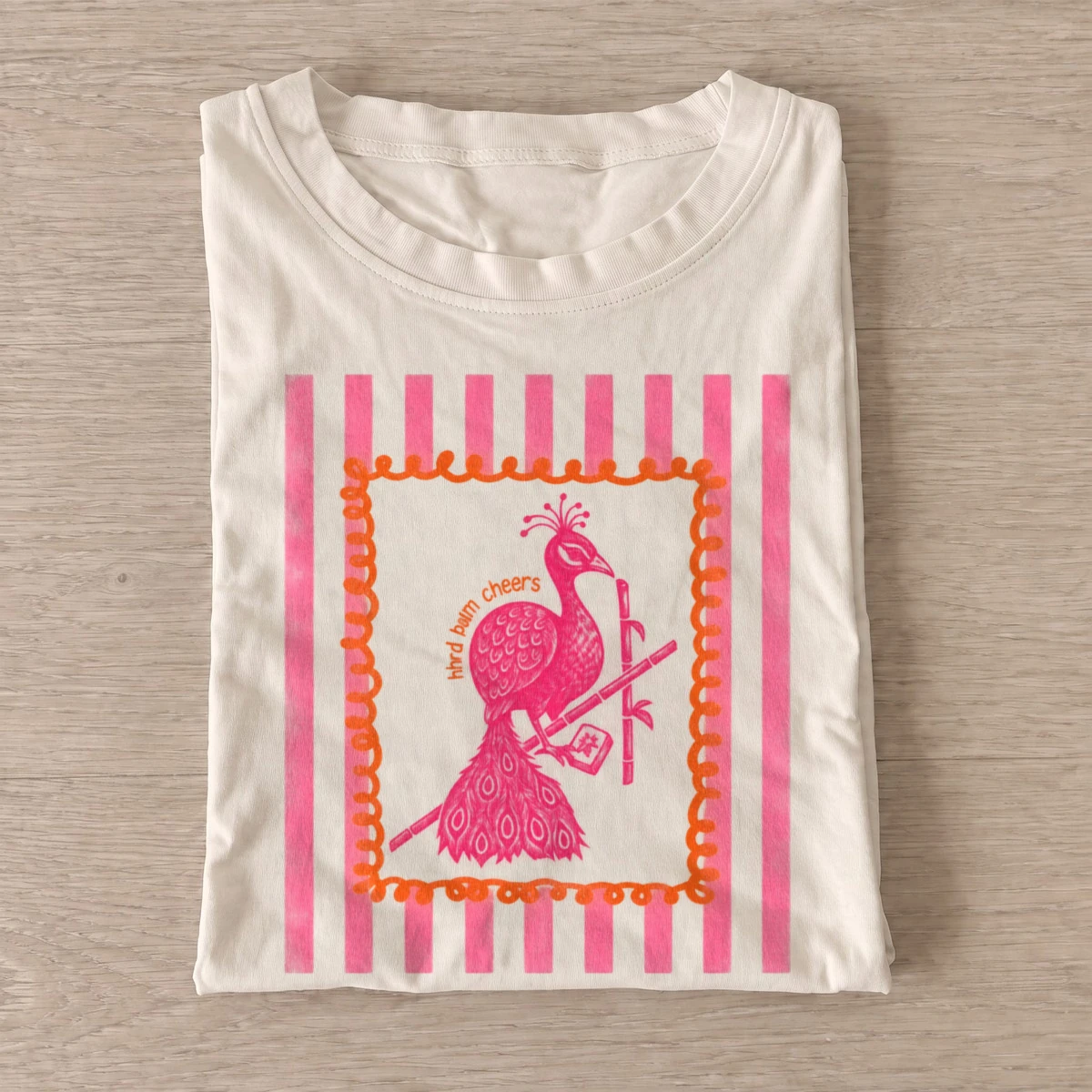 Pink peacock t shirt sand20pink peacock.webp