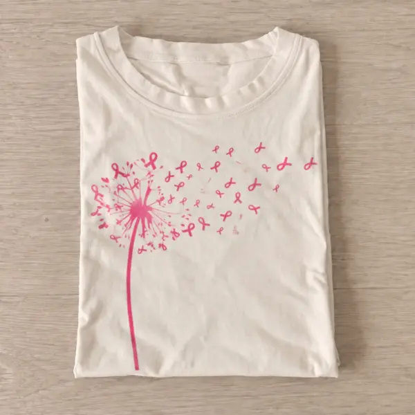 Pink ribbon dandelion t shirt sand20pink ribbon dandelion.webp