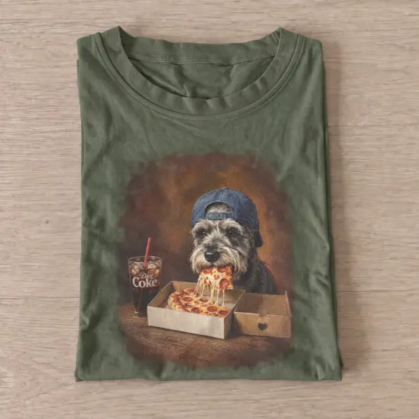 Pizza loving dog t shirt olive20pizza loving dog.webp