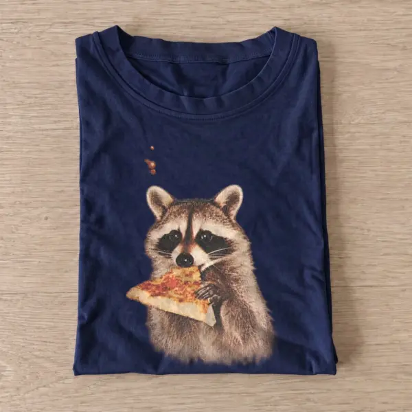 Pizza raccoon t shirt navy20pizza raccoon.webp