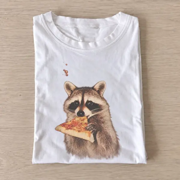 Pizza raccoon t shirt white20pizza raccoon.webp