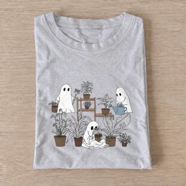 Plant parent ghosts t shirt gray20plant parent ghosts.webp