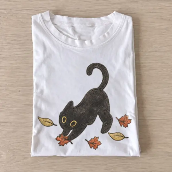 Playful autumn leaf cat t shirt white20autumn leaf cat.webp