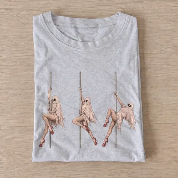 Pole dancing ghosts t shirt gray20pole dancing ghosts.webp