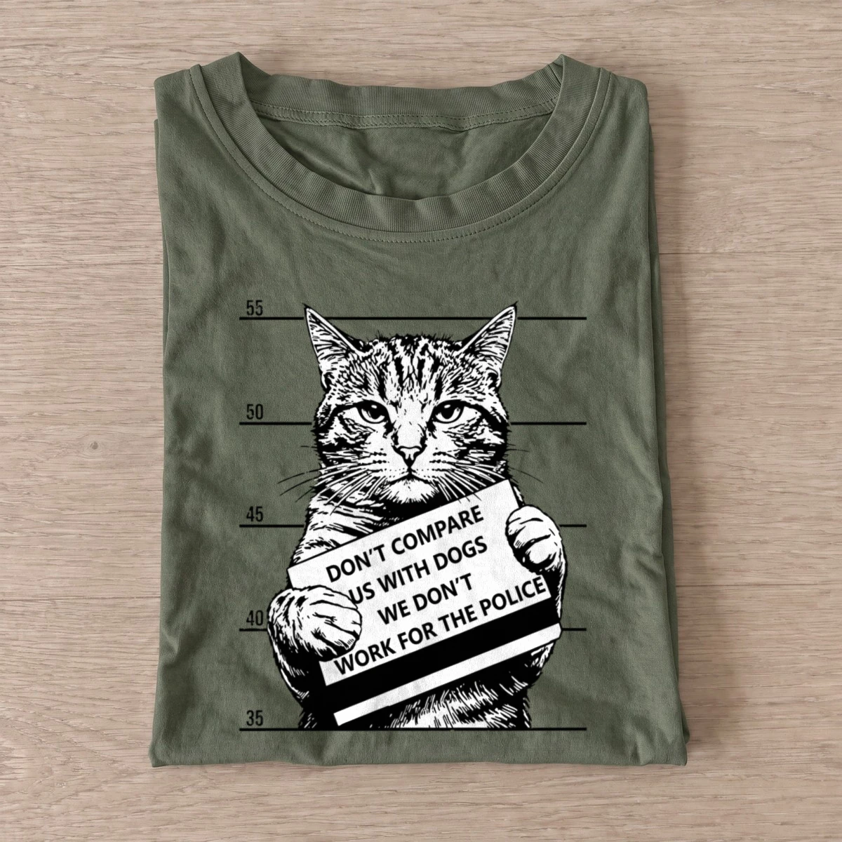 Police mugshot cat t shirt olive20police mugshot cat.webp