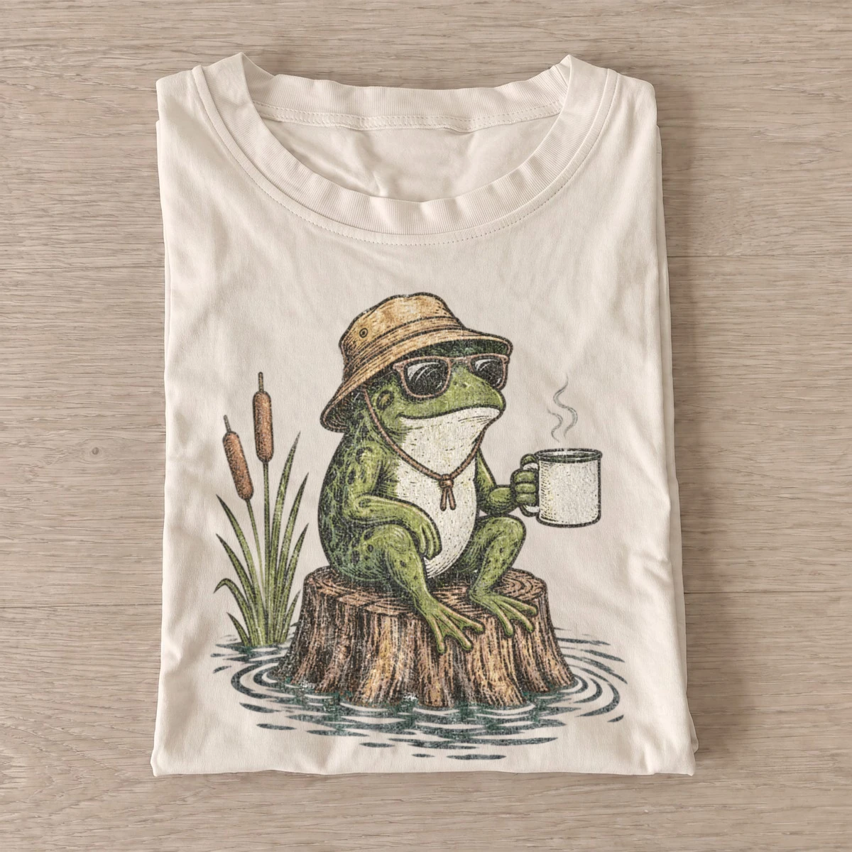 Pond coffee frog t shirt sand20pond coffee frog.webp