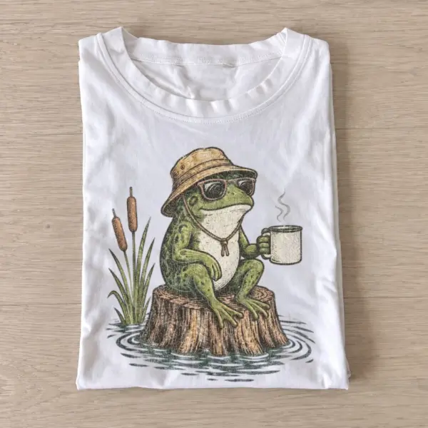 Pond coffee frog t shirt white20pond coffee frog.webp