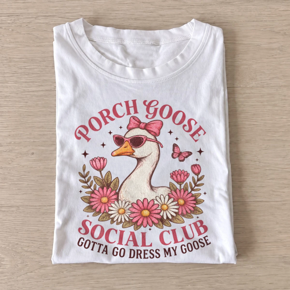 Porch goose social club t shirt white20porch goose club.webp