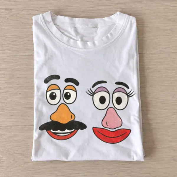 Potato face duo graphic t shirt white20potato face duo.webp