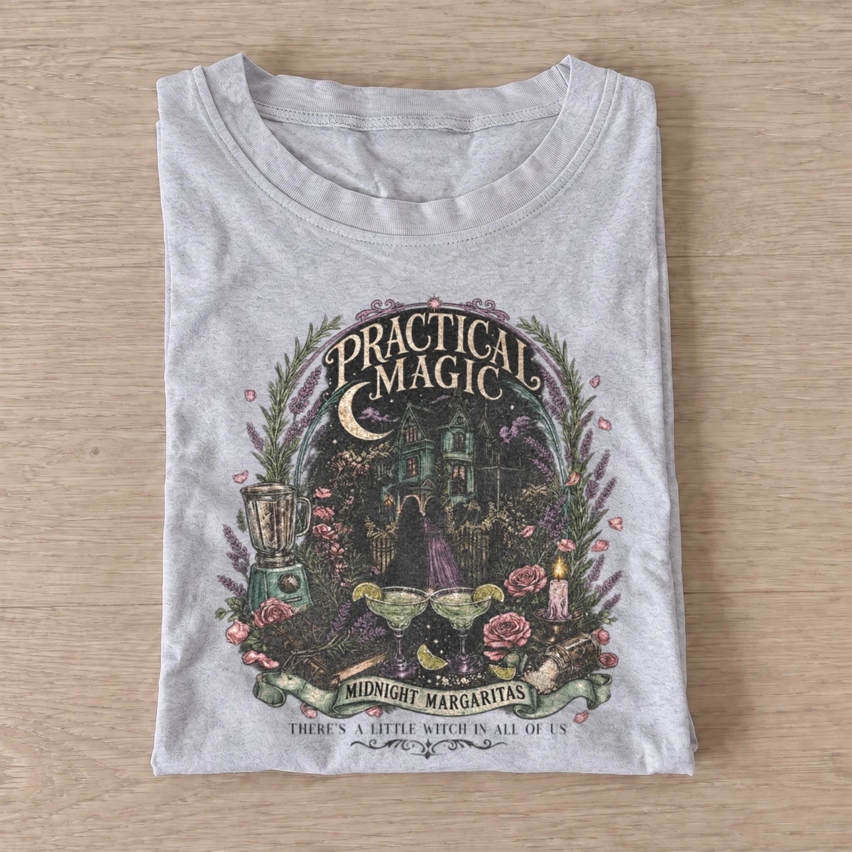 Practical magic midnight margaritas witch house t shirt gray20moonlit witch house.webp