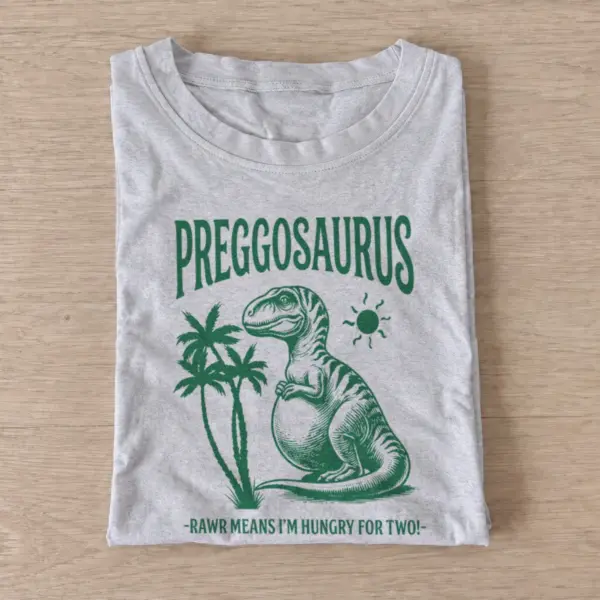 Preggosaurus t shirt gray20preggosaurus.webp