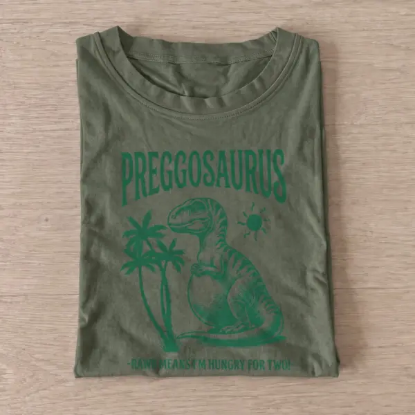 Preggosaurus t shirt olive20preggosaurus.webp
