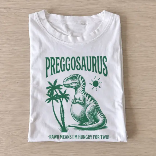 Preggosaurus t shirt white20preggosaurus.webp