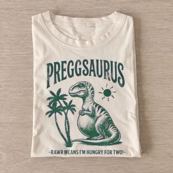 Preggsaurus hungry for two dinosaur t shirt sand20pregosaurus.webp