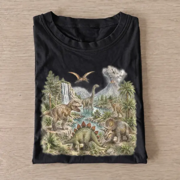 Prehistoric river dinosaur t shirt black20prehistoric river.webp