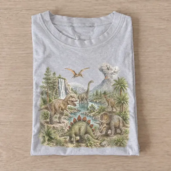 Prehistoric river dinosaur t shirt gray20prehistoric river.webp