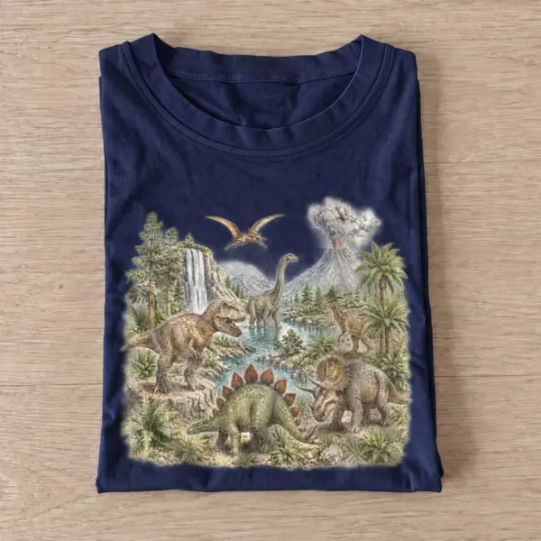 Prehistoric river dinosaur t shirt navy20prehistoric river.webp