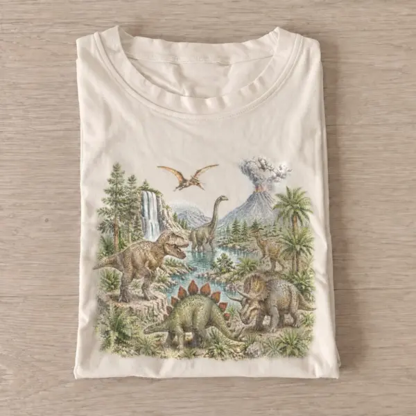 Prehistoric river dinosaur t shirt sand20prehistoric river.webp
