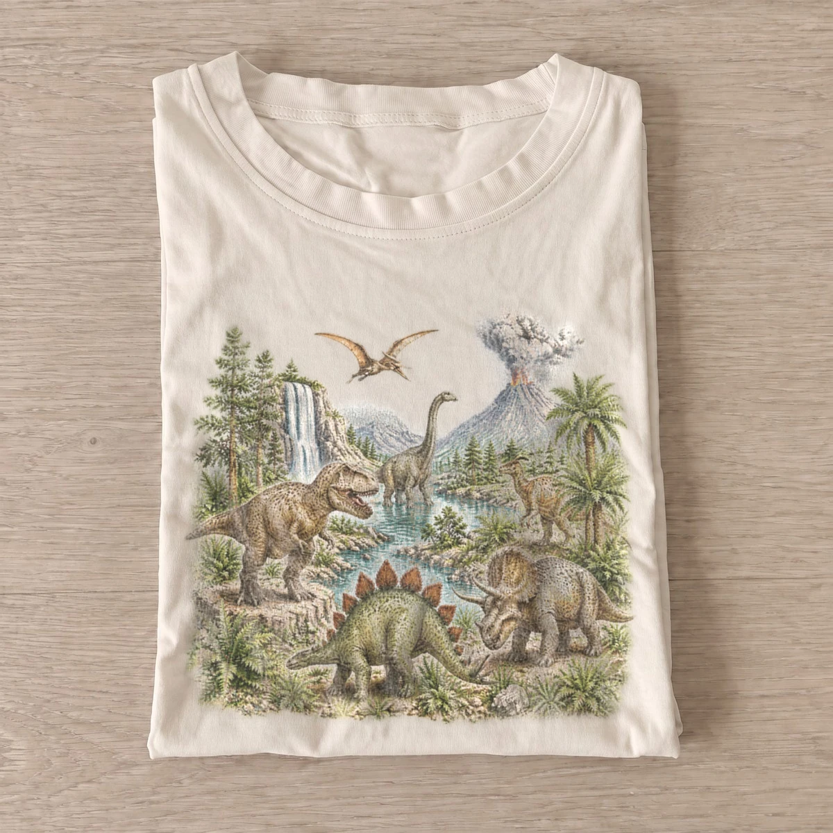 Prehistoric river dinosaur t shirt sand20prehistoric river.webp