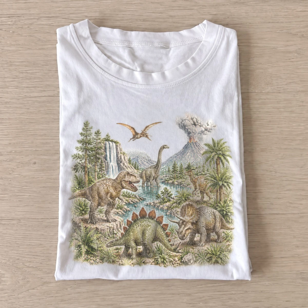 Prehistoric river dinosaur t shirt white20prehistoric river.webp