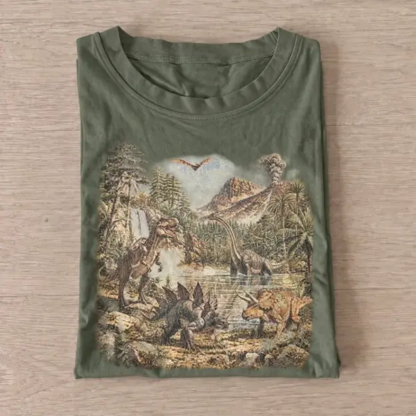 Prehistoric valley dinosaur t shirt olive20prehistoric valley.webp